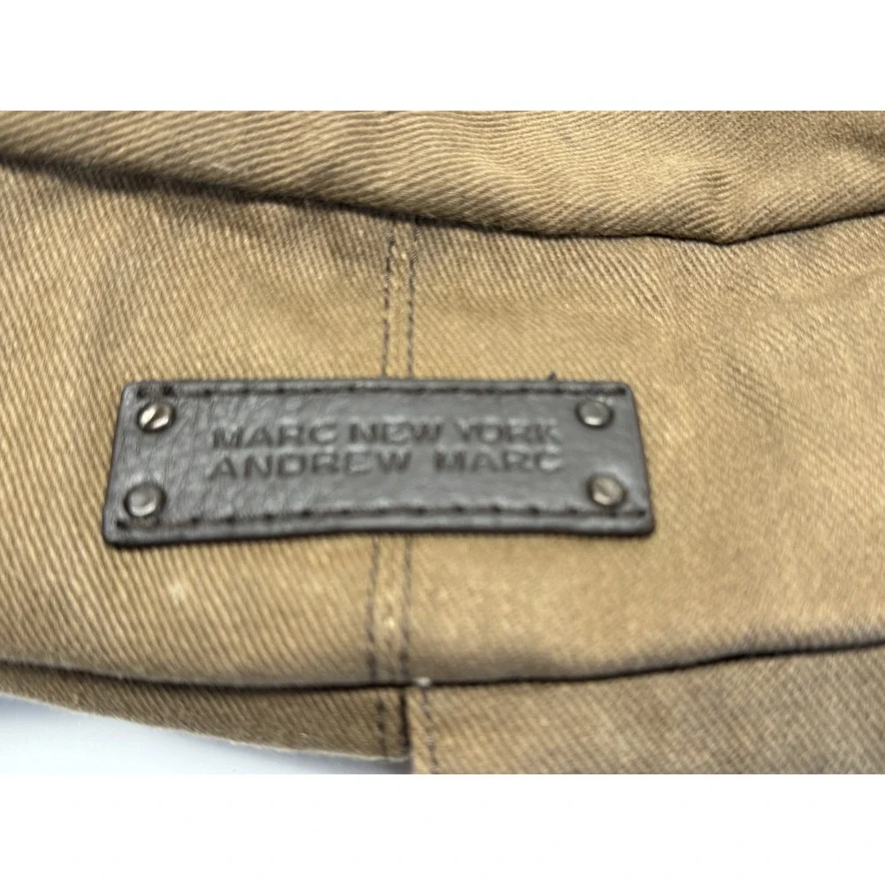 Marc New York Essex Men's Duffel Bag, Tan, Andrew Marc Canvas Leather